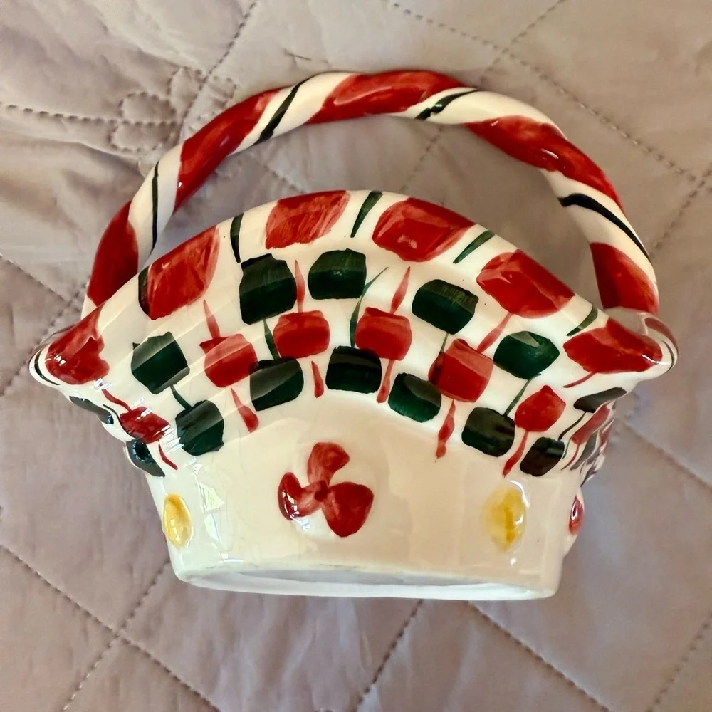 Vintage Handled candy dish by Lillian Vernon